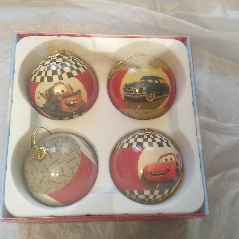 4 Pack new Disney Pixar Christmas ornaments